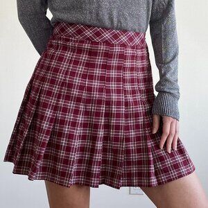 Divided By H&M - Plaid Pleated Mini Skirt